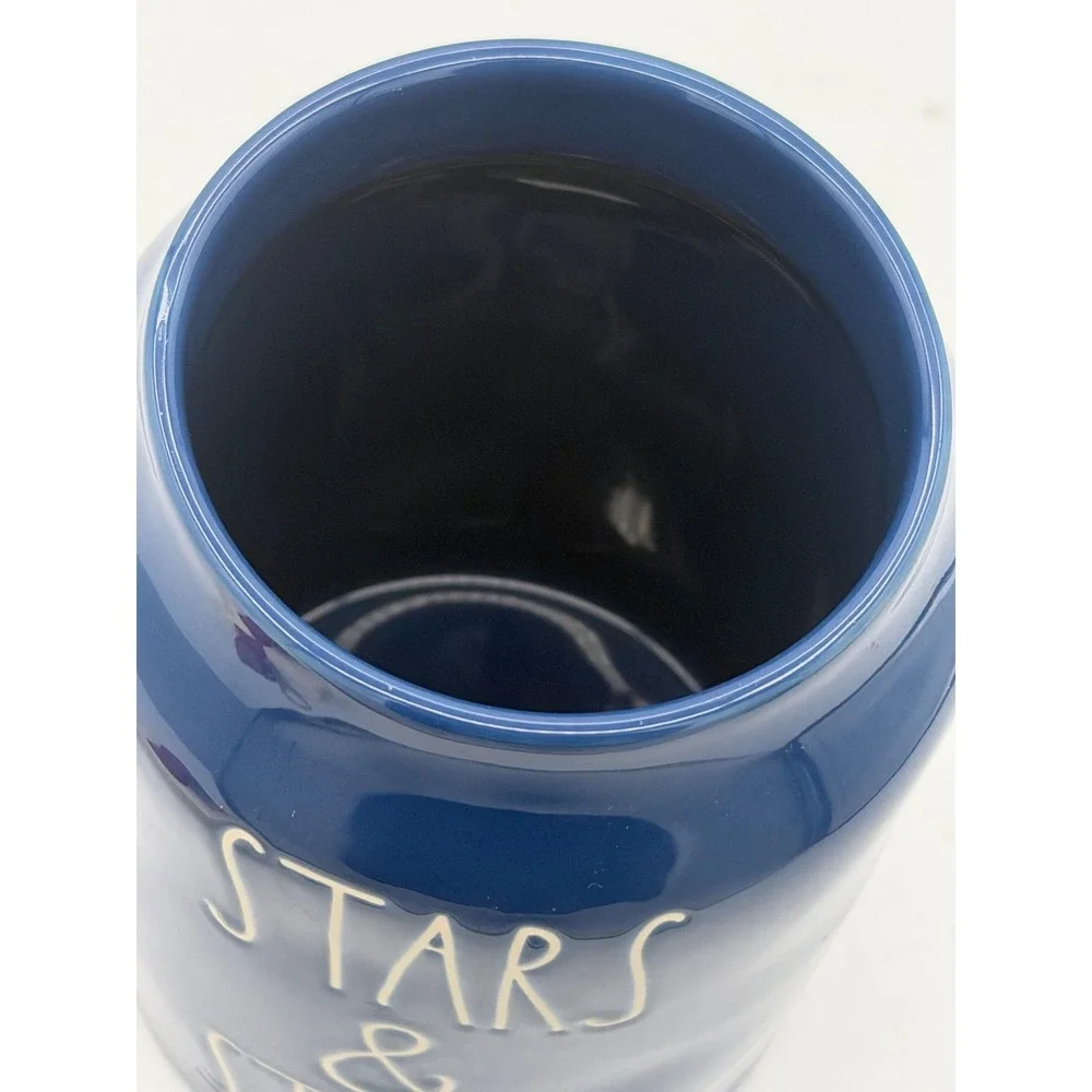 Rae Dunn Stars & Stripes Blue Canister HTF Rare Patriotic 4th of July Farmhouse